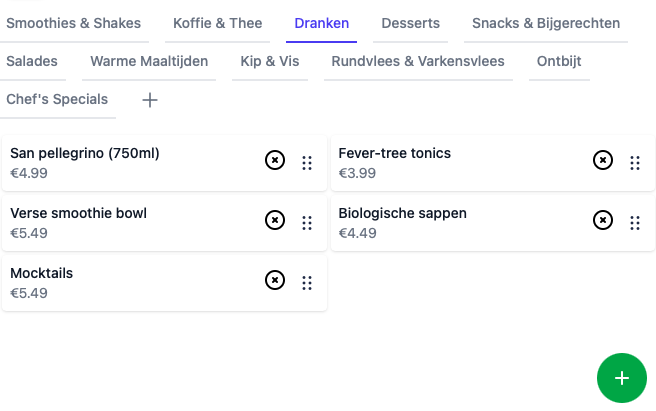 Knoppen inrichten in de backoffice