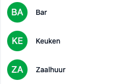 Voorbeeld van omzetcategorieën in 20Tabs