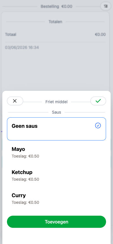 Saus kiezen bij friet in 20Tabs