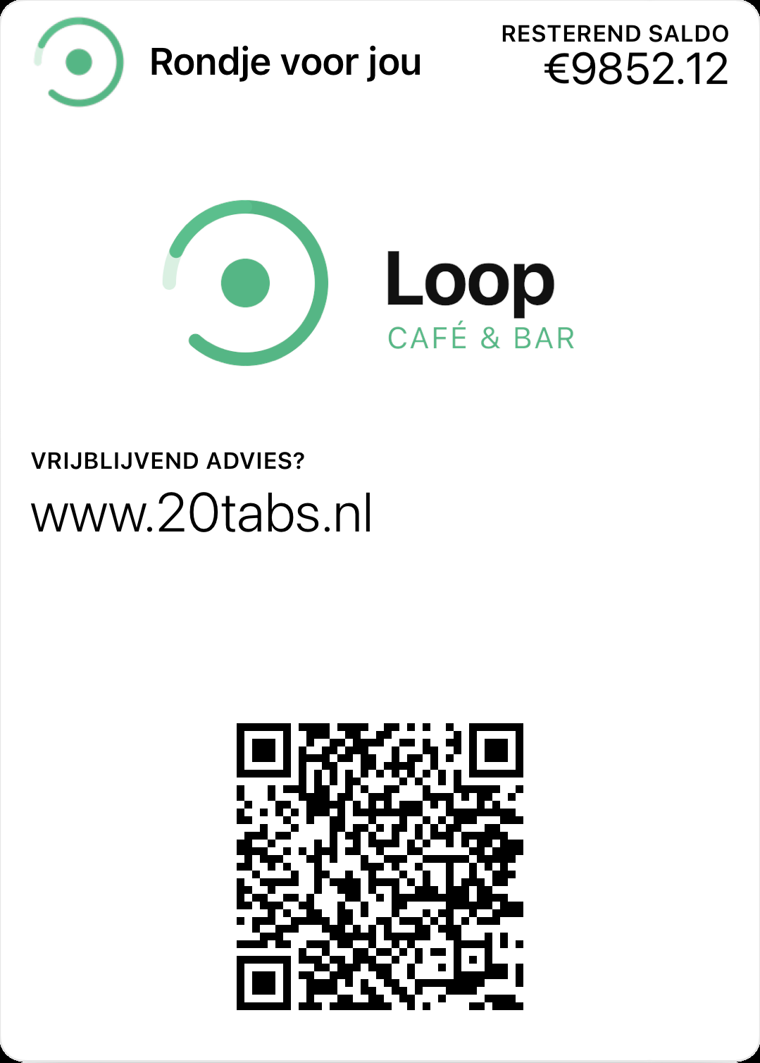 Cadeaukaart in Apple Wallet